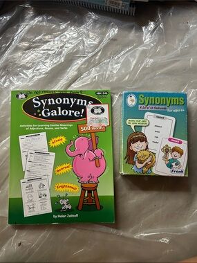 Synonyms workbook and flash cards
